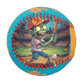 Halloween-Baseball, Zombie, Gehirne über Basen Baseball (Vorderseite Links)