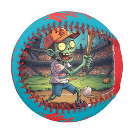 Halloween-Baseball, Zombie, Gehirne über Basen  Baseball