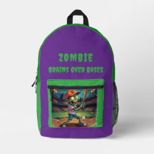 Halloween-Baseball, Zombie, Gehirne über Basen 