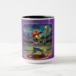 Halloween-Baseball, Zombie, Gehirne über Basen  Tasse
