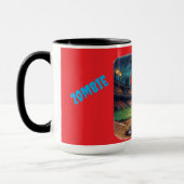 Halloween-Baseball, Zombie, Gehirne über Basen Tasse (Links)