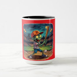 Halloween-Baseball, Zombie, Gehirne über Basen  Tasse