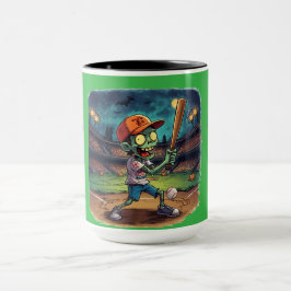 Halloween-Baseball, Zombie, Gehirne über Basen  Tasse