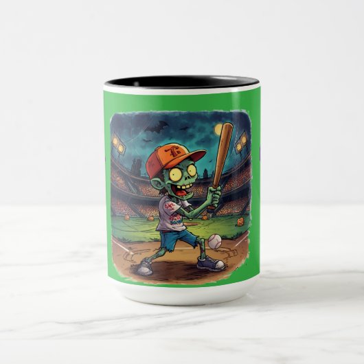 Halloween-Baseball, Zombie, Gehirne über Basen Tasse (Zentrum)
