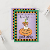 Halloween Basenji Karte (Vorderseite/Rückseite Beispiel)