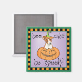 Halloween Basenji Magnet (Vorderseite/Rückseite)
