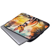 Halloween Basenji mit Pumpkins Beängstigend Laptopschutzhülle (Vorne Knopf)