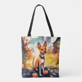 Halloween Basenji mit Pumpkins Beängstigend Tasche (Rückseite)