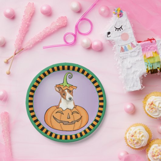 Halloween Basenji Pappteller (Party)