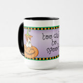 Halloween Basenji Tasse (Vorderseite Links)