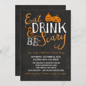 Halloween-Bash, Kostüm-Party, Erwachsenes Party Einladung (Vorne/Hinten)