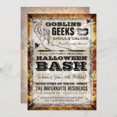 Halloween-Bash-Party Einladung (Vorne/Hinten)