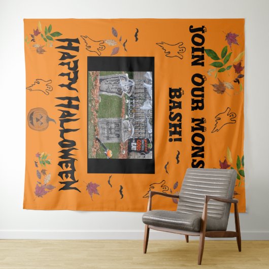 Halloween Bash Tapestry Wandteppich (Beispiel (Horizontal))