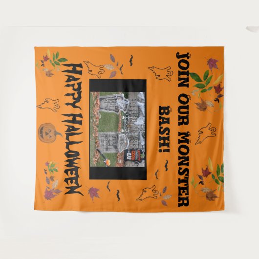 Halloween Bash Tapestry Wandteppich (Vorderseite (Horizontal))