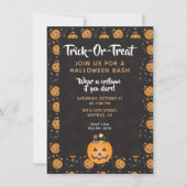 Halloween Bash Trick oder Treat Pumpkin Candy Einladung (Vorderseite)