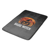 Halloween Basic Hexen-Kürbis-Mond-Grafik Badematte (Schrägansicht)