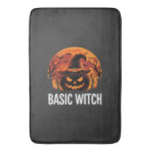 Halloween Basic Hexen-Kürbis-Mond-Grafik Badematte (Vorderseite Vertikal)