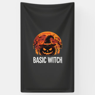 Halloween Basic Hexen-Kürbis-Mond-Grafik Banner