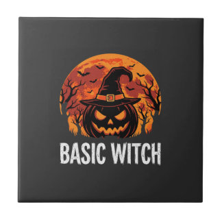 Halloween Basic Hexen-Kürbis-Mond-Grafik Fliese