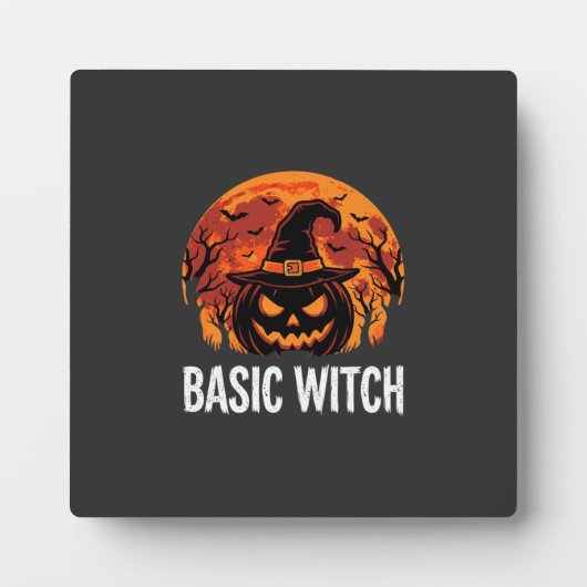 Halloween Basic Hexen-Kürbis-Mond-Grafik Fotoplatte (Vorderseite)