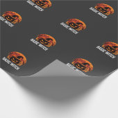 Halloween Basic Hexen-Kürbis-Mond-Grafik Geschenkpapier (Ecke)