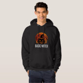 Halloween Basic Hexen-Kürbis-Mond-Grafik Hoodie (Vorne ganz)
