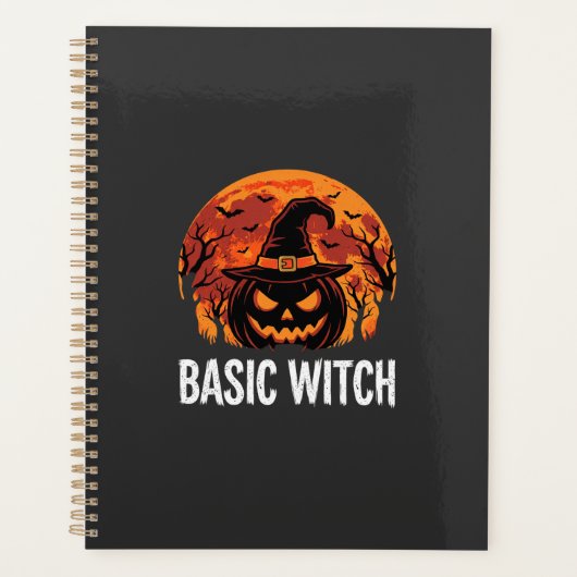 Halloween Basic Hexen-Kürbis-Mond-Grafik Planer (Vorderseite)