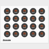 Halloween Basic Hexen-Kürbis-Mond-Grafik Runder Aufkleber (Blatt)