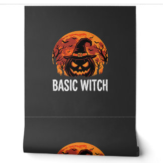 Halloween Basic Hexen-Kürbis-Mond-Grafik Tapete