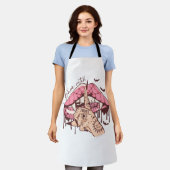 Halloween-Basilikumbeißlips Schürze (Getragen)