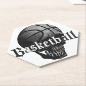 Halloween Basketball Design mit gotischer Drehung Untersetzer (angewinkelt)