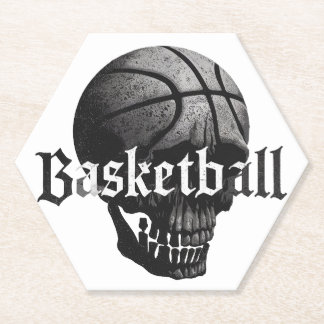 Halloween Basketball Design mit gotischer Drehung Untersetzer