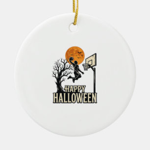 Halloween Basketball Frohes Halloween Vintage Spor Keramik Ornament