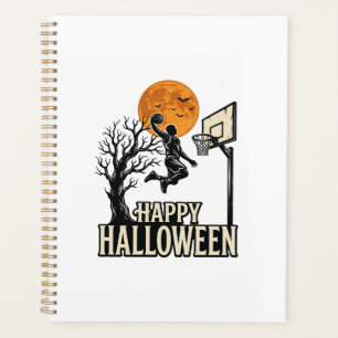 Halloween Basketball Frohes Halloween Vintage Spor Planer