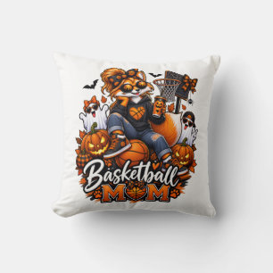 Halloween-Basketball-Mom-Fuchs – Gruselige Hoops-M Kissen