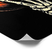 Halloween Basketball Skeleton Skull Player Men Boy Poster (Ecke)