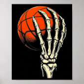 Halloween Basketball Skeleton Skull Player Men Boy Poster (Vorne)