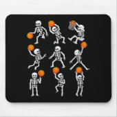 Halloween Basketball Skeletons Dunking Dribble Boy Mousepad (Vorne)