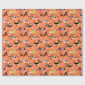 Halloween Basset Hound Geschenkpapier (Flach)