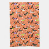 Halloween Basset Hound Geschirrtuch (Vertikal)