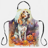 Halloween Basset Hound mit Pumpkins Beängstigend Schürze (Vorderseite)
