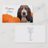Halloween Basset Hound Visitenkarte (Vorne/Hinten)