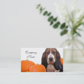 Halloween Basset Hound Visitenkarte (Stehend Vorderseite)