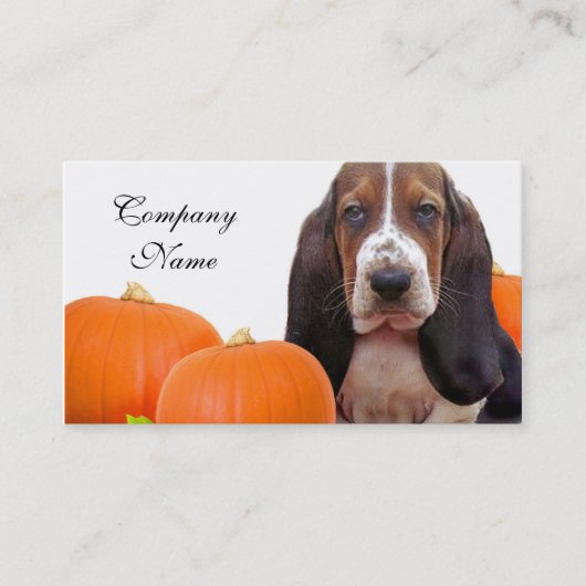 Halloween Basset Hound Visitenkarte (Vorderseite)