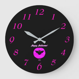 Halloween Bat Acrylic Wall Clock Große Wanduhr