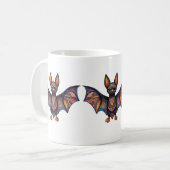 Halloween Bat Alebrije Kaffeetasse (Vorderseite Links)
