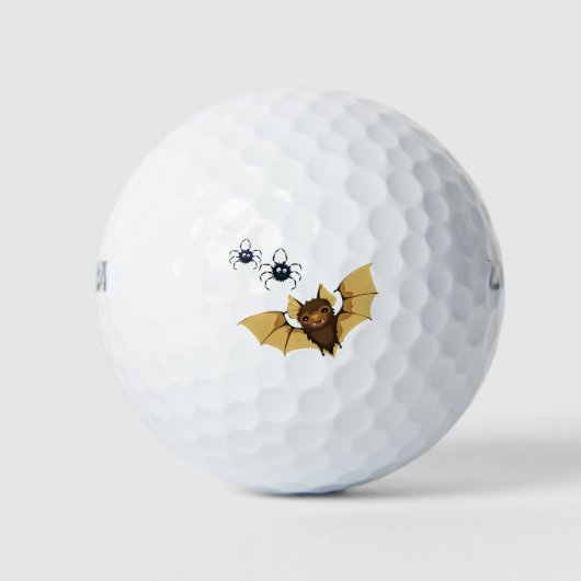 Halloween Bat and Spiders Golfball (Vorderseite)
