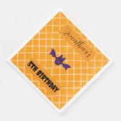 Halloween Bat Birthday Party Napkins Serviette (Ecke)