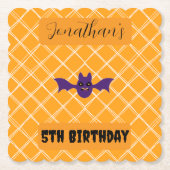 Halloween Bat Birthday Party Untersetzer (Vorderseite)