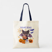 Halloween Bat Candy Tote Bag v2 Tragetasche (Rückseite)